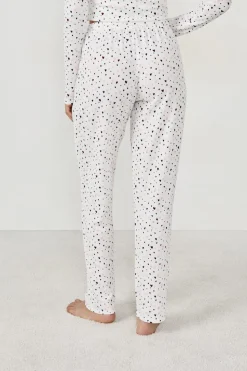 Pantalón de pijama con estampado de corazones