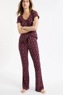 Pantalón de pijama con estampado de cerezas