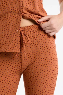 Pantalón de pijama con estampado de corazones