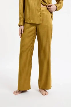 Pantalón de pijama de satén a rayas