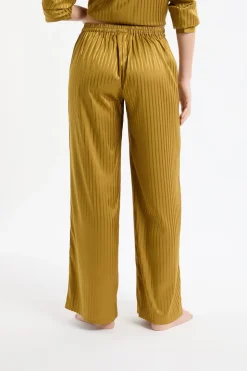 Pantalón de pijama de satén a rayas