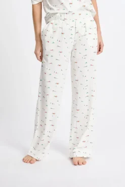Pantalón de pijama estampado de algodón