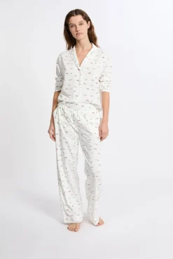 Pantalón de pijama estampado de algodón