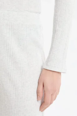 Pantalón de pijama recto de algodón acanalado