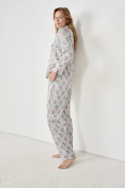 Pantalón de pijama satinados con estampado floral