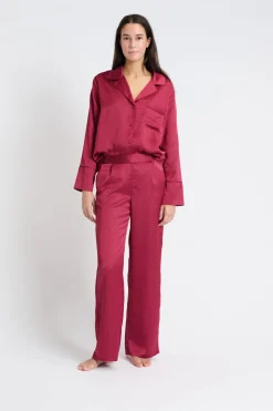 Pantalón de pijama satinado estampado