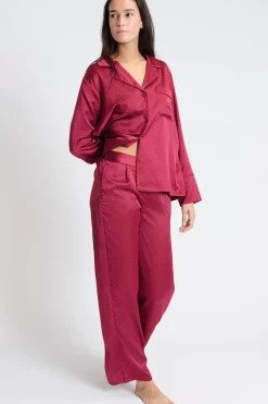 Pantalón de pijama satinado estampado