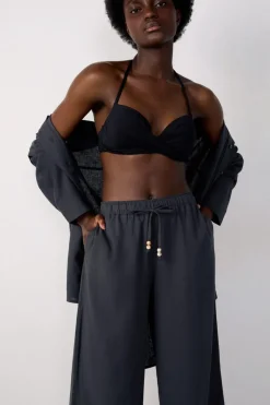 Pantalón de playa ancho de lino