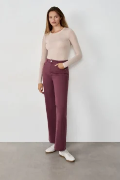 Pantalón rectos de algodón