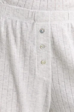 Pantalon de pyjama en coton en pointelle