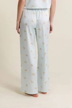 Pantalon de pyjama satiné à motifs