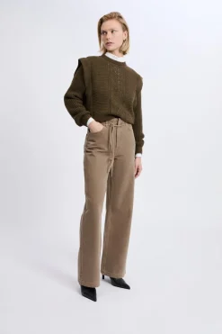 Pantalon large avec cordon en coton