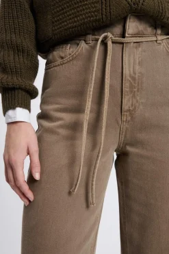 Pantalon large avec cordon en coton