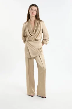 Pantalon large en crêpe