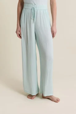 Pantalon satiné coupe large