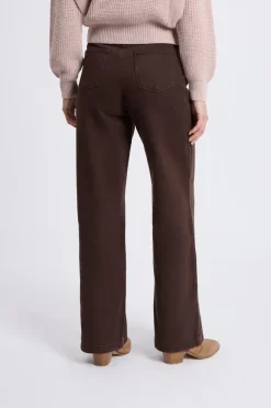 Pantalones anchos con cordón de algodón