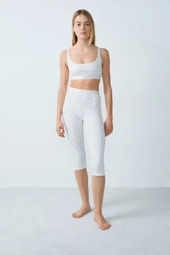 Pantalones cortos de ciclista de algodón acanalado