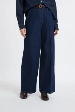 Pantalones vaqueros anchos de algodón