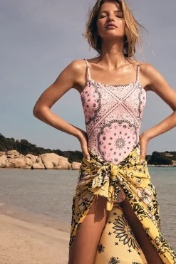 Pareo de algodón estampado