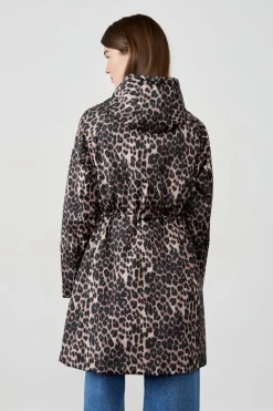 Parka estampado leopardo