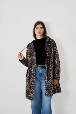 Parka estampado leopardo