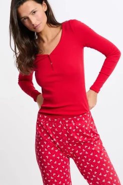 Pijama de 2 piezas con estampado de algodón