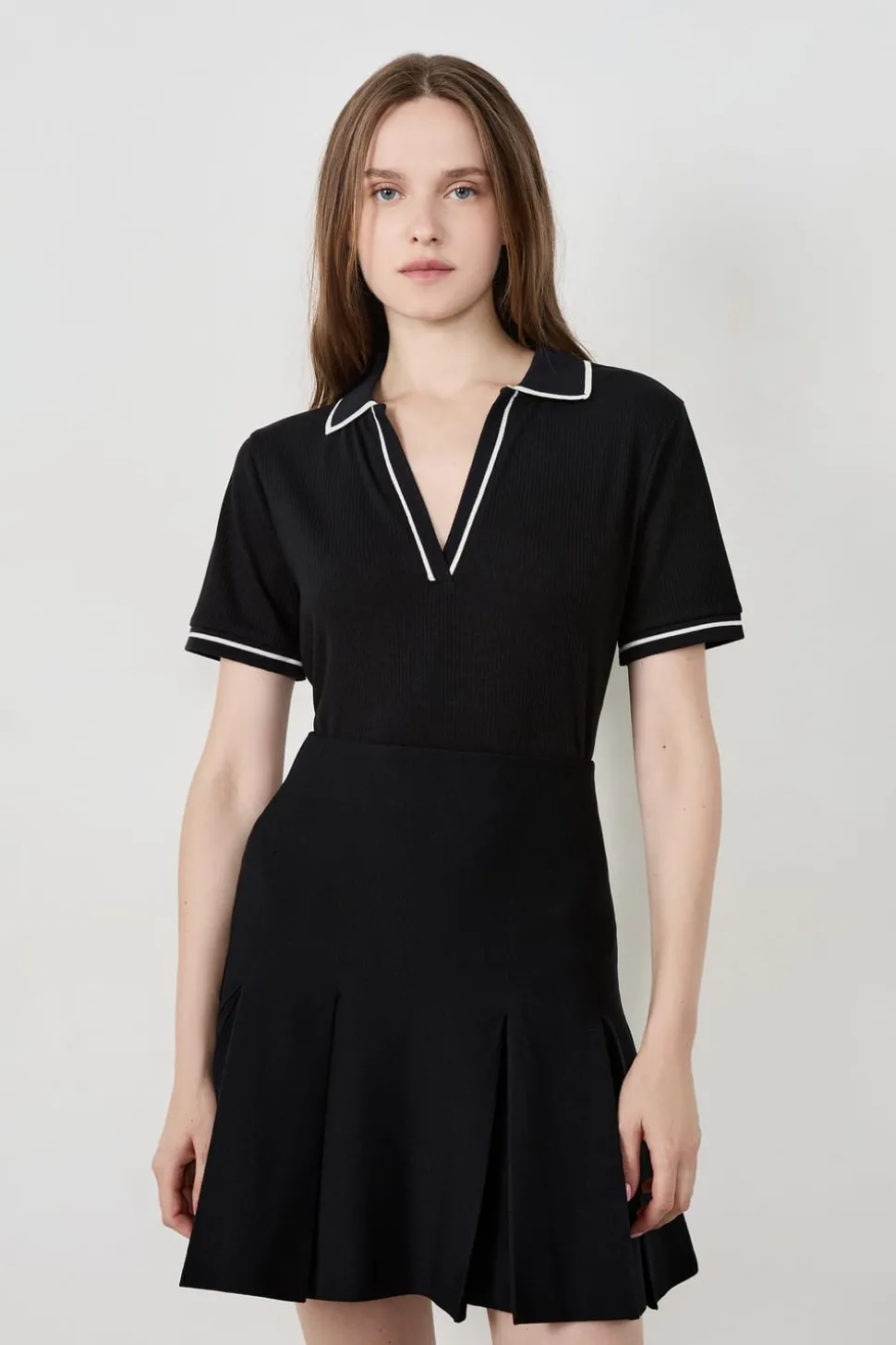 Polo de manga corta de algodón