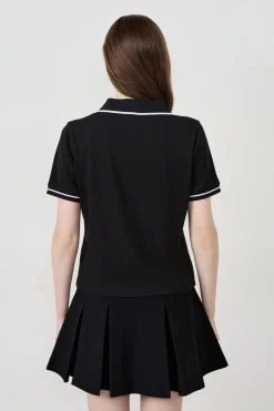 Polo de manga corta de algodón