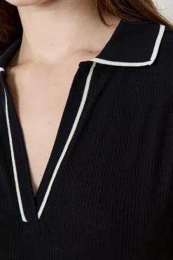 Polo de manga corta de algodón