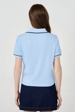 Polo de manga corta de algodón