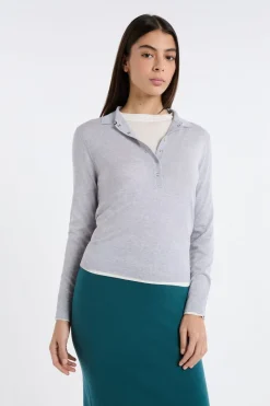 Polo de manga larga de lana