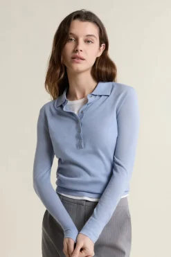 Polo de manga larga de lana