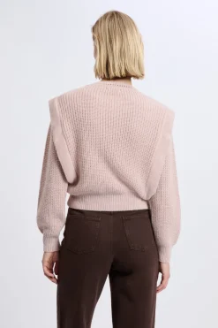 Pull à épaulettes avec laine