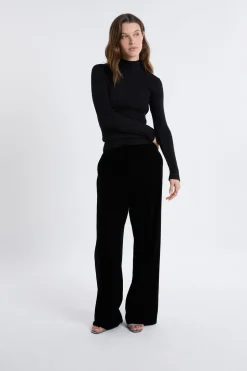 Pull en tricot irisé à col montant