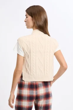 Pull sans manches à nouer