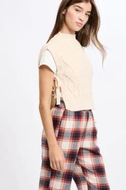 Pull sans manches à nouer