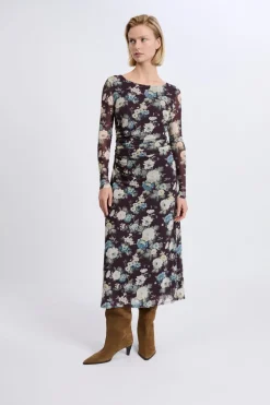 Robe longue à motifs fleuris