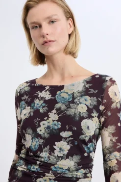 Robe longue à motifs fleuris