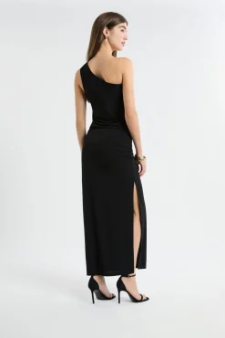 Robe longue asymétrique