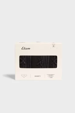 Set de 3 braguitas culotte de algodón y encaje