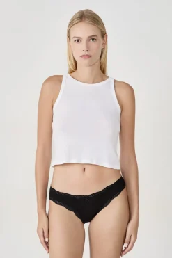 Set de 7 braguitas de algodón y encaje