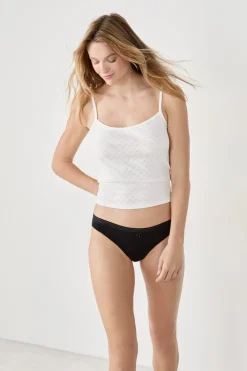 Set de 3 braguitas de algodón y encaje