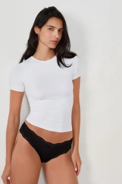 Set de 3 braguitas de algodón y encaje