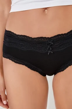 Set de 3 braguitas de algodón y encaje