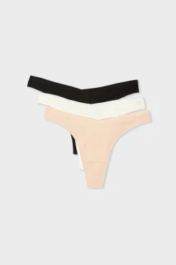 Set de 3 tangas de algodón