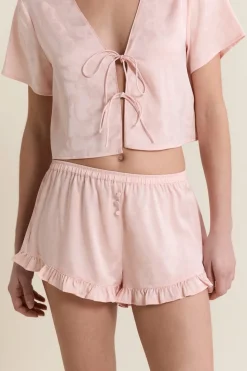 Short de pyjama satiné