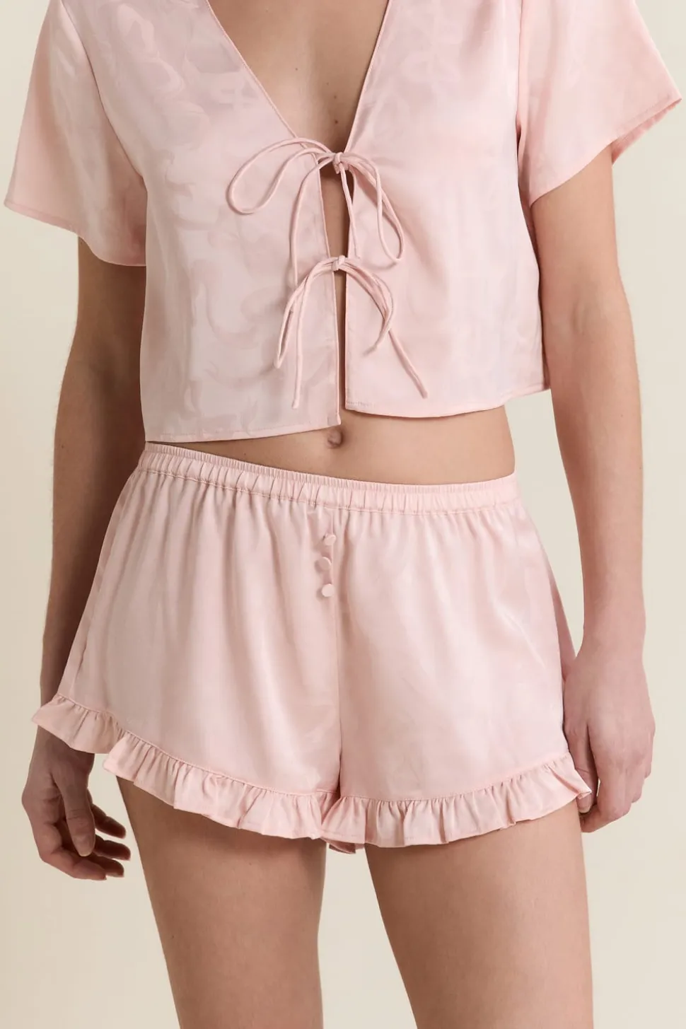 Short de pyjama satiné