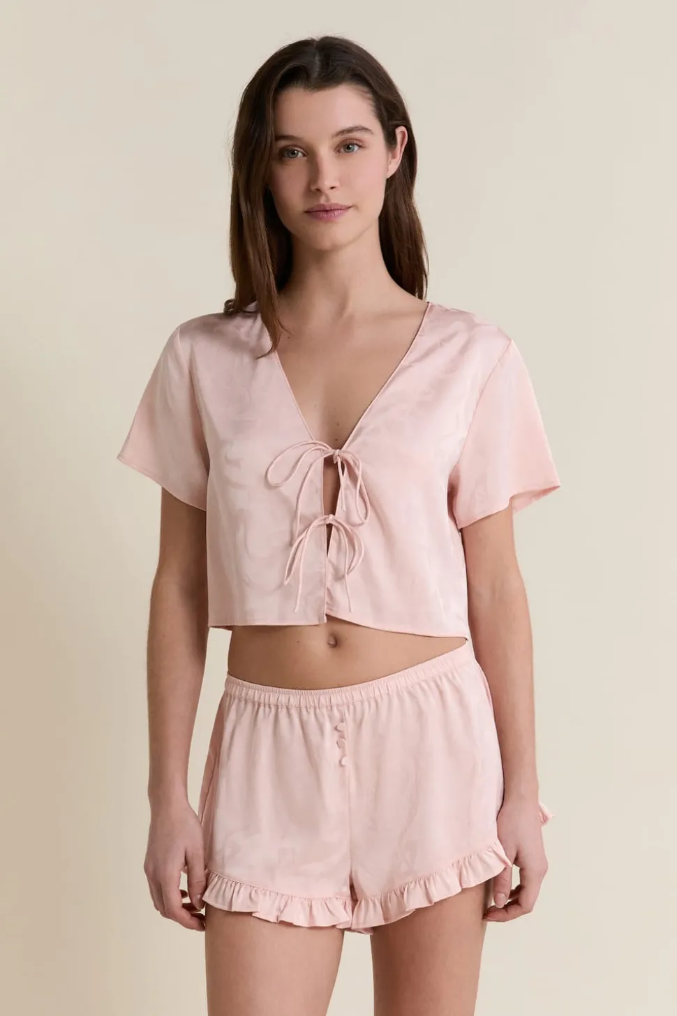 Short de pyjama satiné