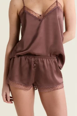 Short de pyjama satiné