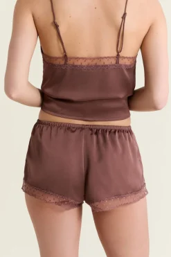 Short de pyjama satiné